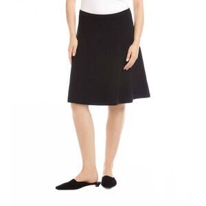 NEW KAREN KANE sweater knit a-line skirt in black